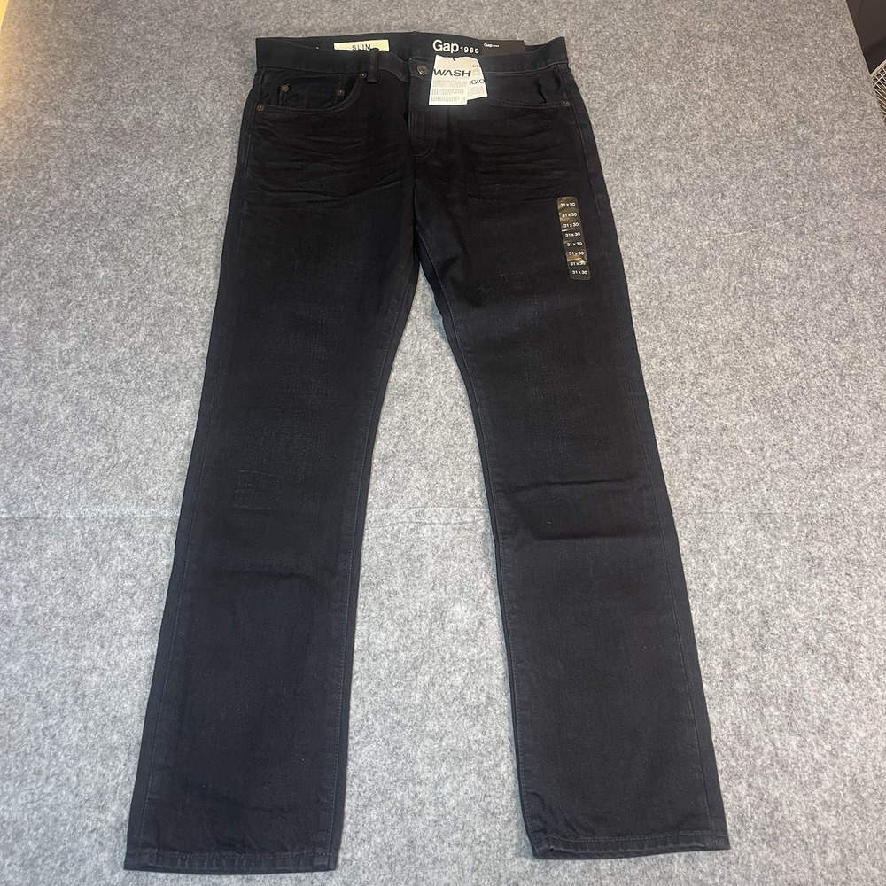Gap Men's Slim Fit 5-Pocket Cotton Twill Black Pant, Men Size 31x30 NWT